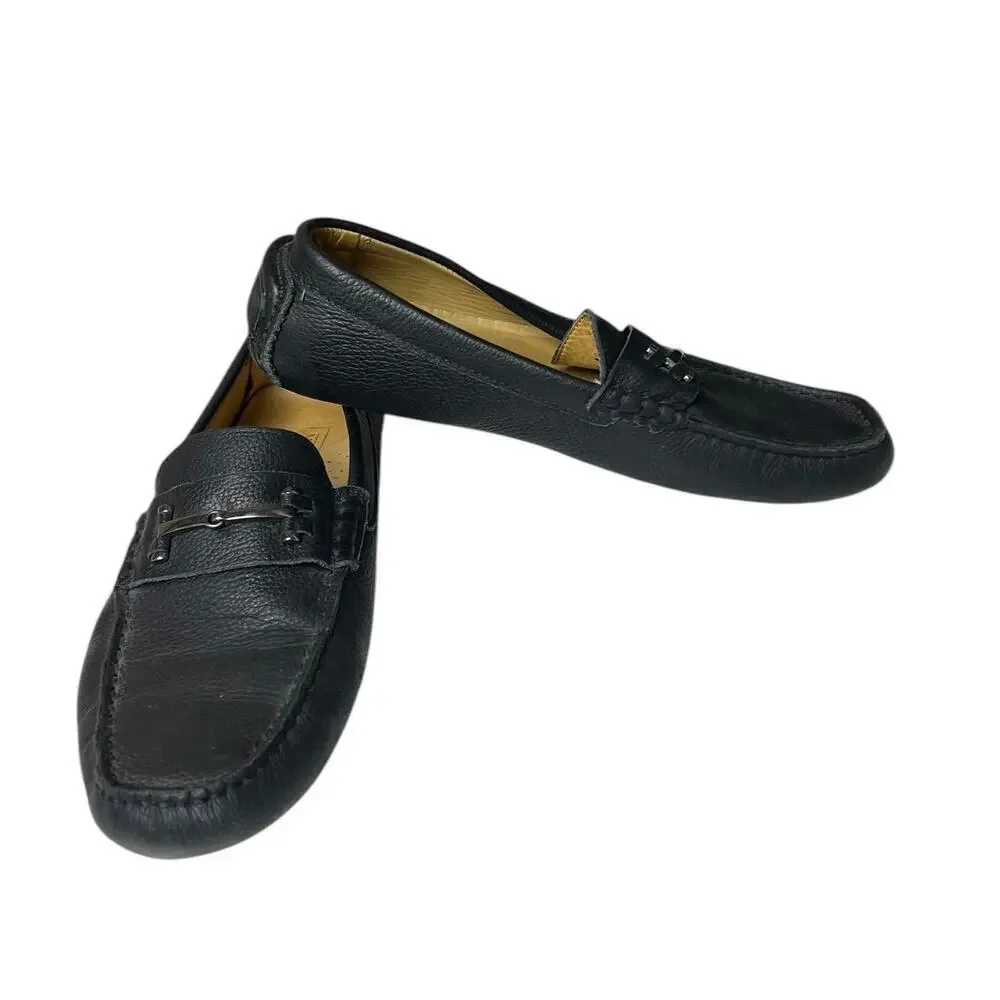 Mercanti Fiorentini Driving Loafer Black Leather 9.5M